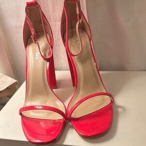 Bella Marie Bold Red Strappy Heels